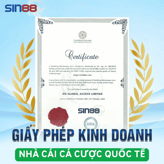 Giấy phép kinh doanh cá cược hợp pháp